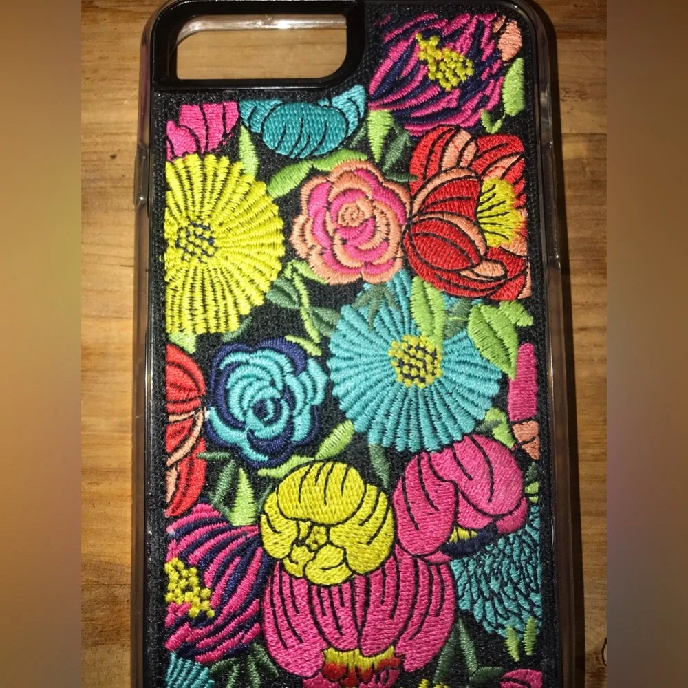 Zero Gravity Floral Explosion Wildflower Embroidered iPhone 7 8 Plus Case Cover